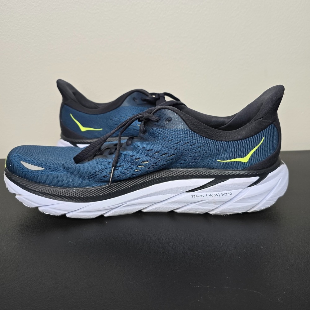 Hoka Shoes Mens 11.5D Blue Coral Butterfly Slifton 8 Performance Running BCBT - Picture 8 of 12
